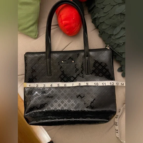 KATE SPADE NEW YORK Women's Black Patent Leather Tote Bag Org. $399 AUTH NWOT - Picture 16 of 16